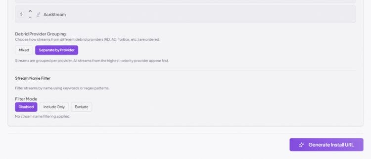 choose generate install url