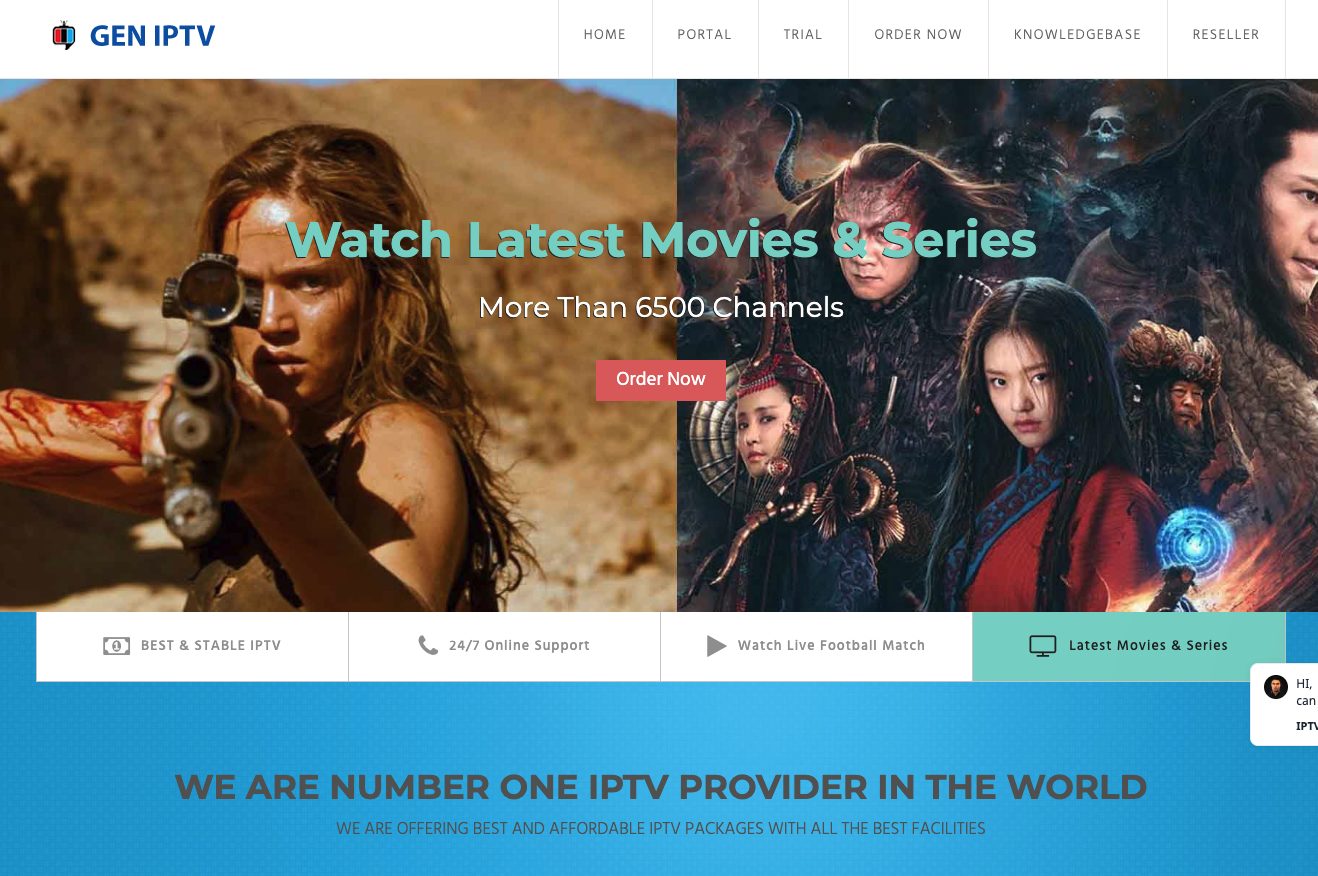 One of Many 'GenIPTV' Websites