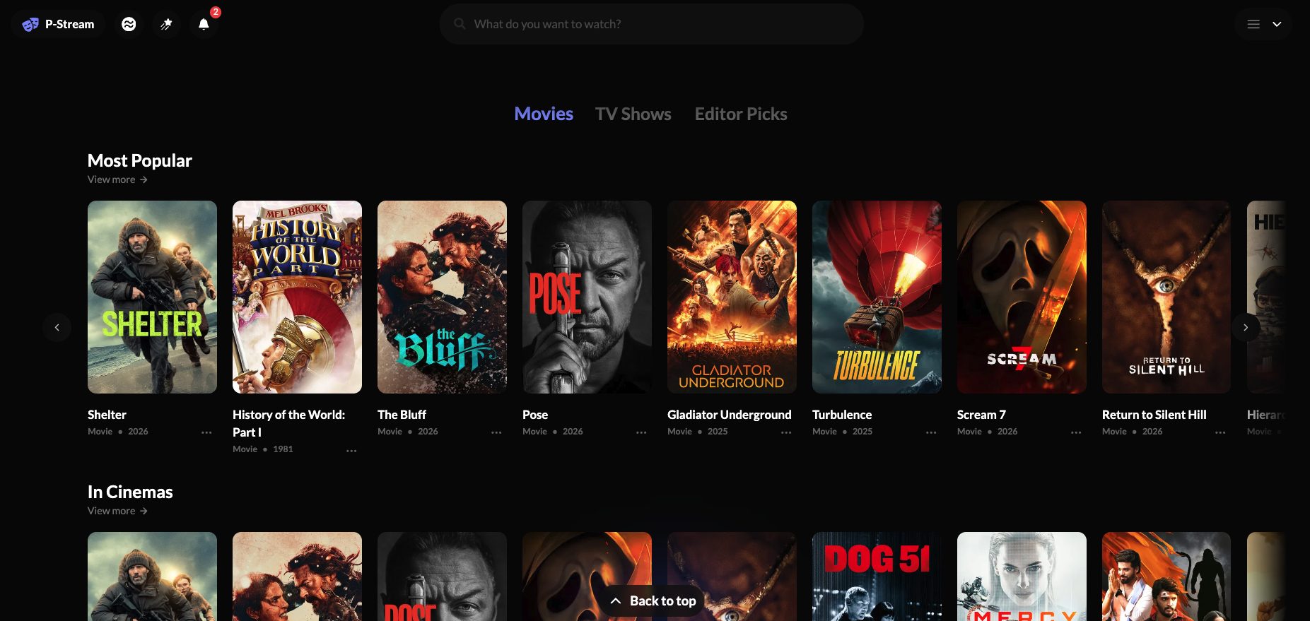 New P-Stream Website that is Online