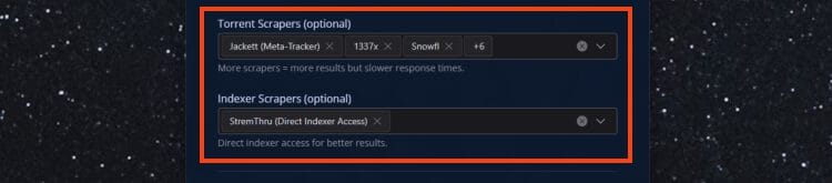 enable disable torrent and indexer scrapers