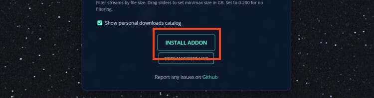 click install sootio stremio addon