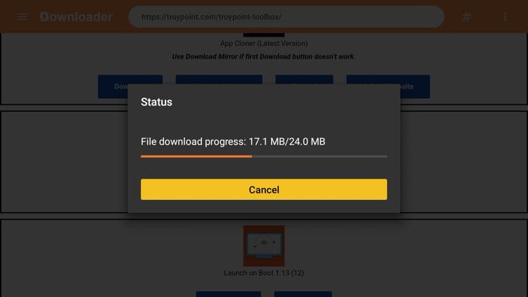 Wait for the app to download.