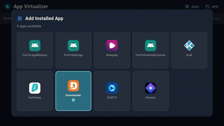 Find any app you want to run virtually and click on it. This installs a copy of that application inside the virtual container.