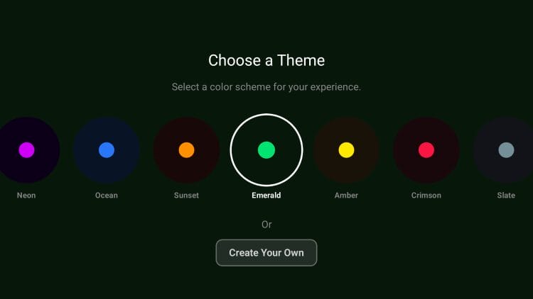 select a theme color