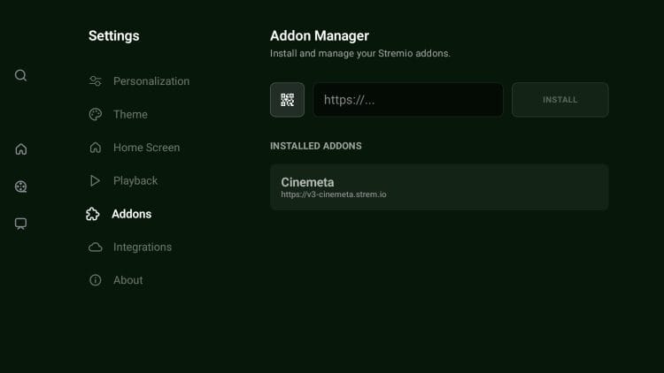 Scroll down to the Addon Category