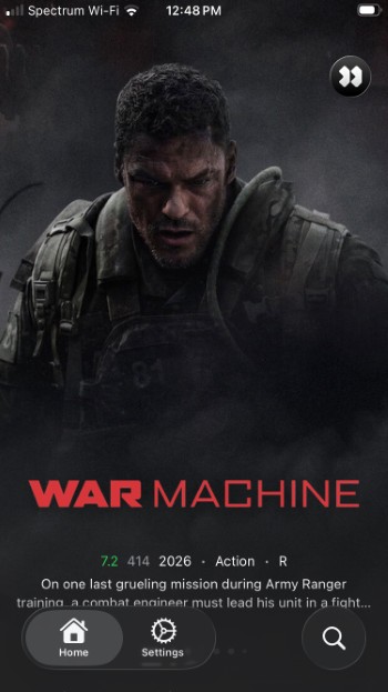 Fusion Media Center Home Screen