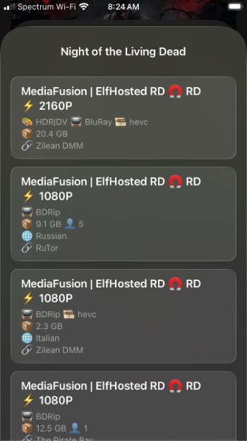 Streaming Link Choices