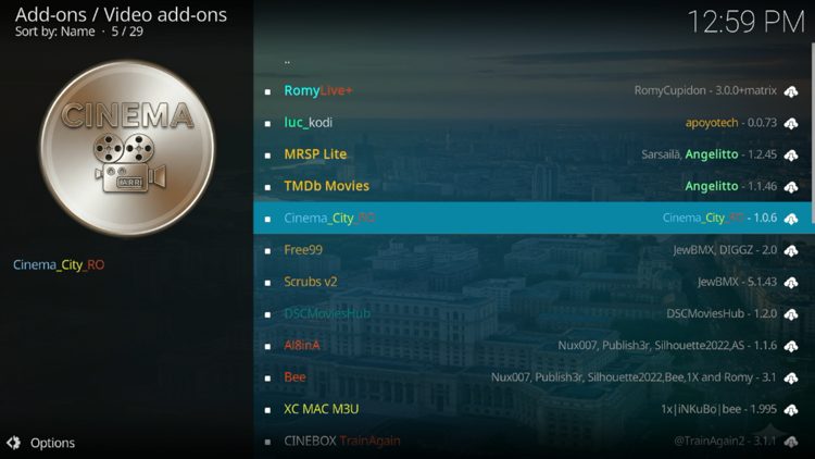 Locate Cinema City and click it