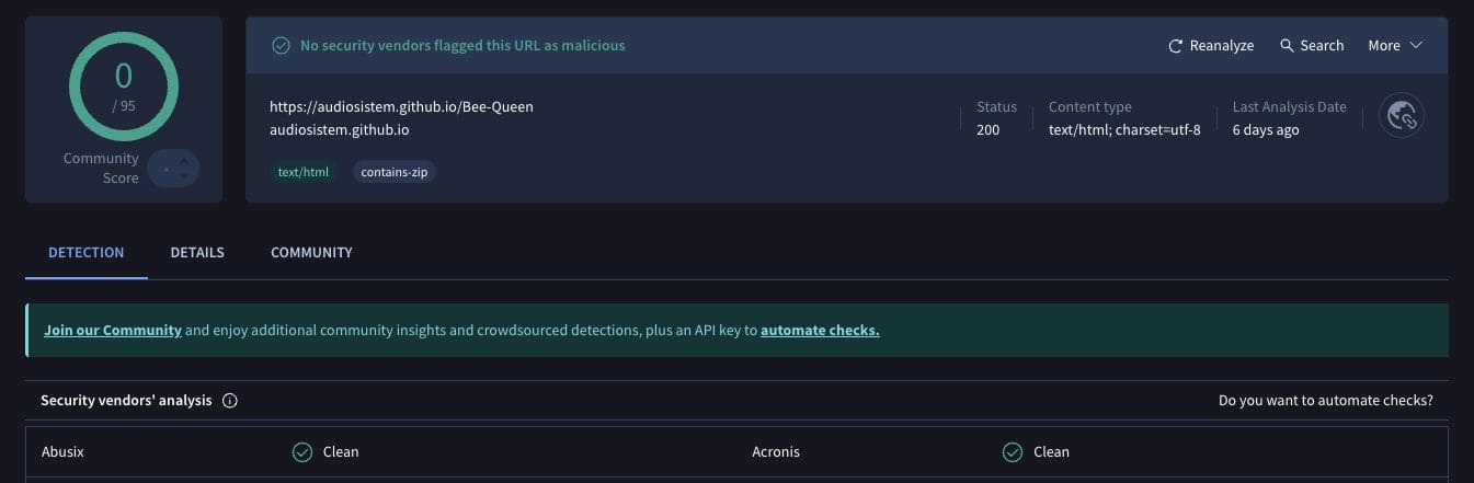 Cinema City Add-on VirusTotal Scan