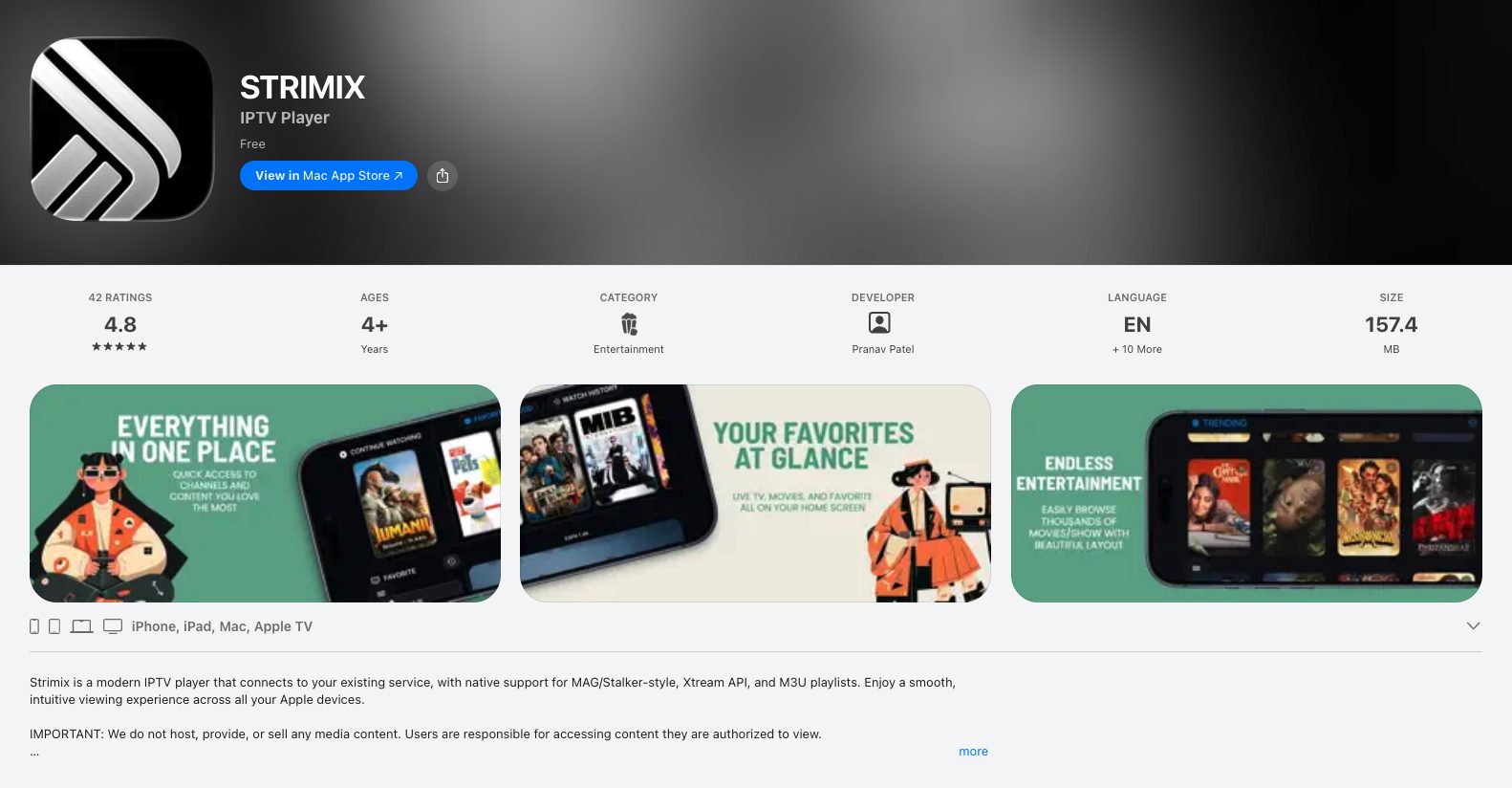 STRIMIX Apple App Store