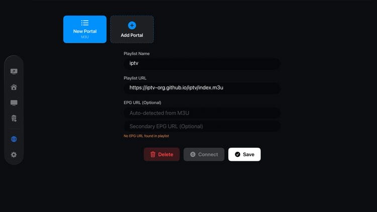 Enter your login credentials and click Save.