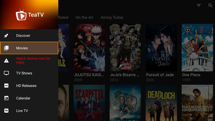 You have successfully installed the TeaTV app on your device.