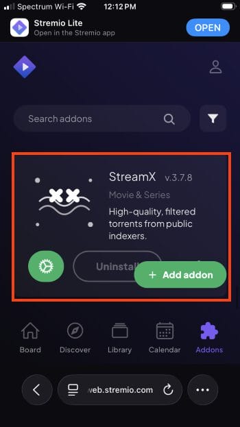 streamx now installed