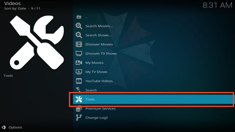 click settings or tools for torbox integration