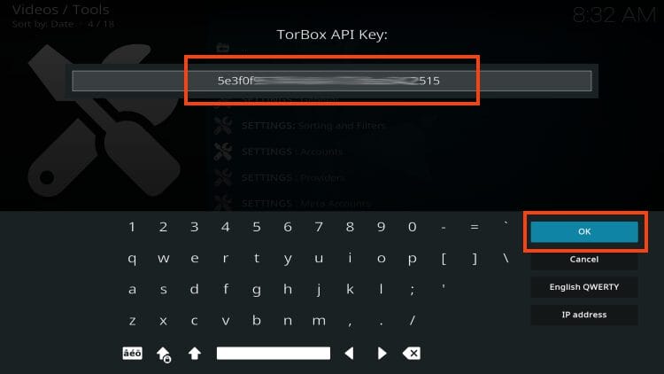 input your torbox api key