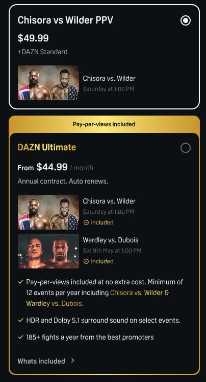 DAZN Pricing