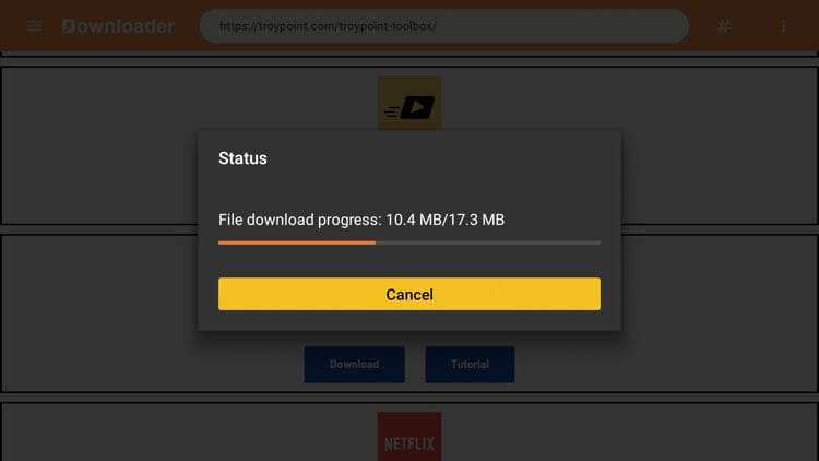 Wait a few seconds for the APK file to install.