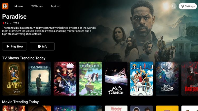 Next launch a streaming app like HDO Box so we can test Drama Player.