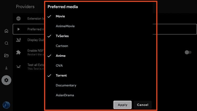 preferred media
