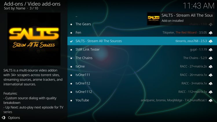 Wait a minute or two for the add-on to fully install