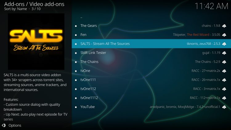 Select SALTS - Stream All The Sources