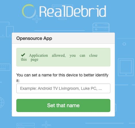 You should then see a success message.