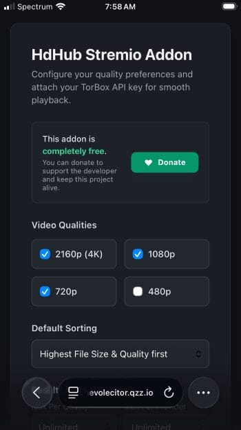 Visit official HDHub Stremio Addon website