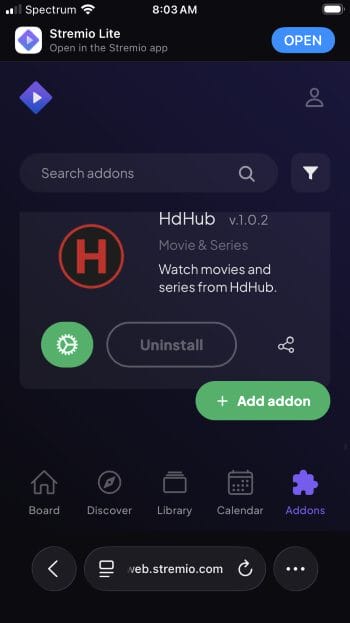 HDHub addon now installed