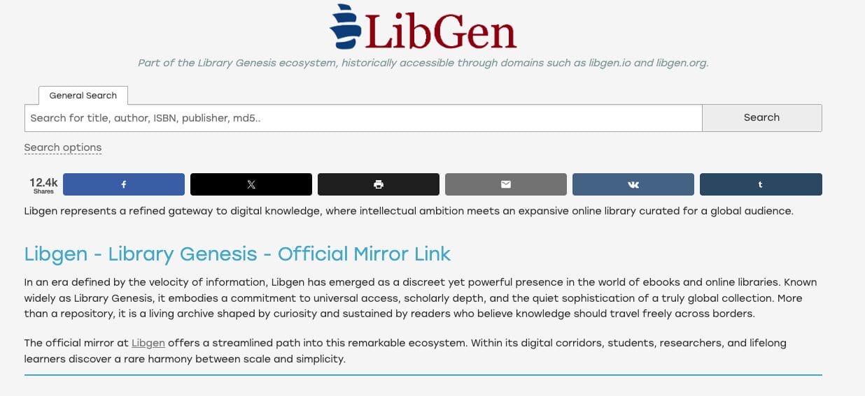 Library Genesis (LibGen)