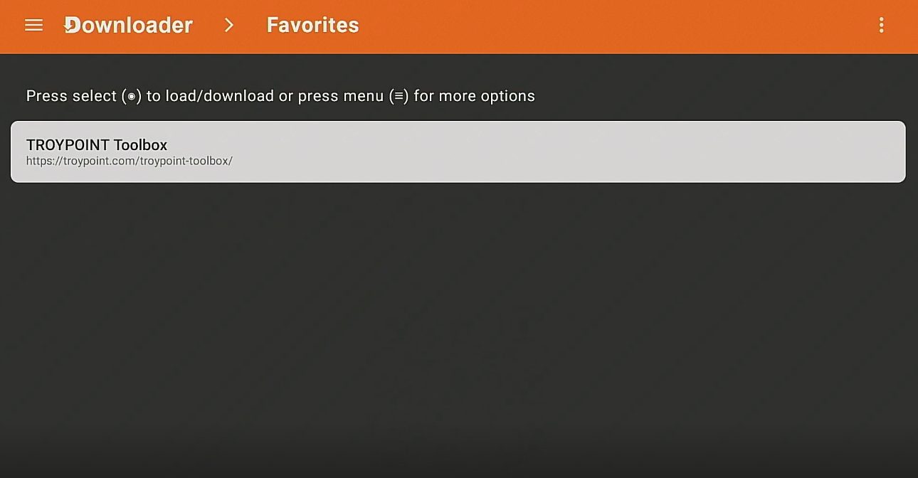 TROYPOINT Toolbox in my Downloader Favorites