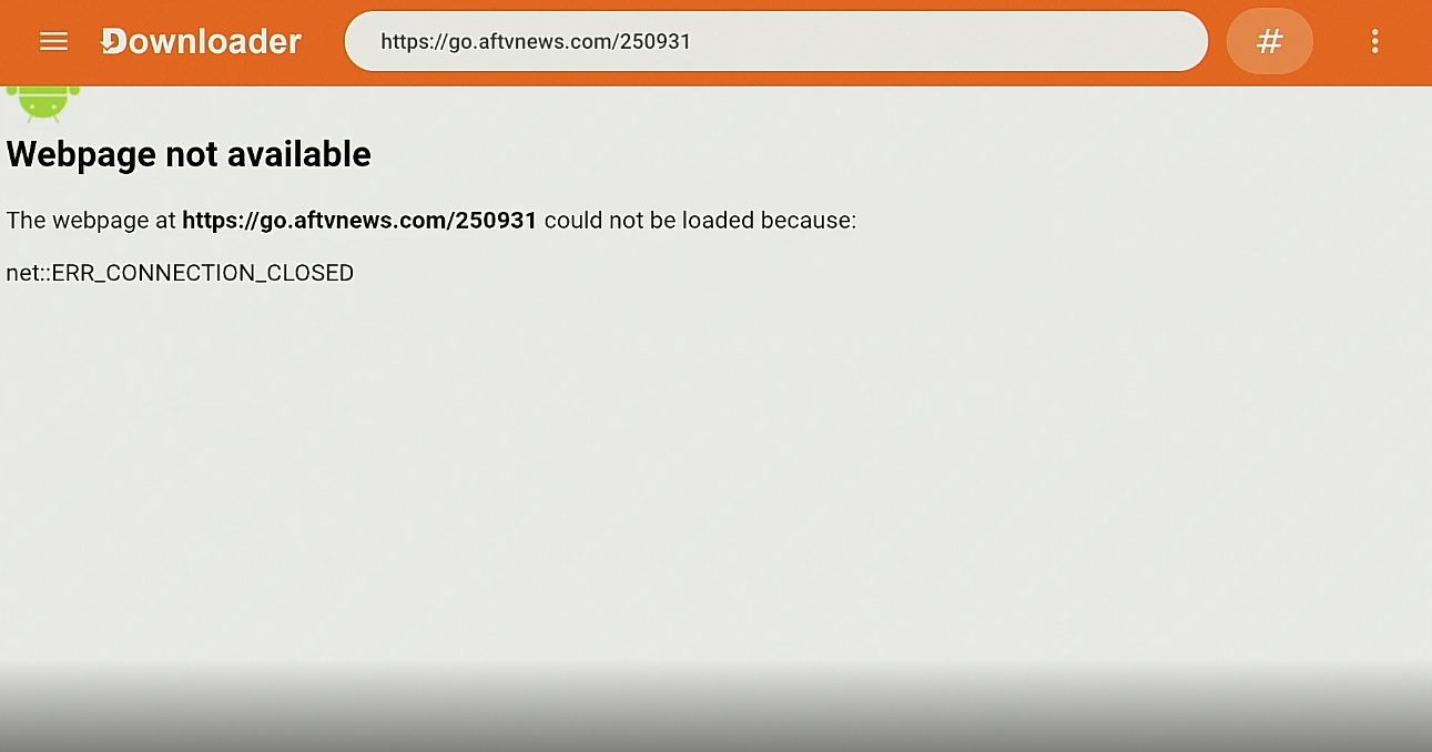 Err Connection Closed Screen