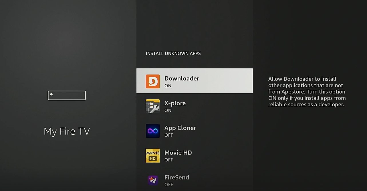 Install Unknown Apps Screen