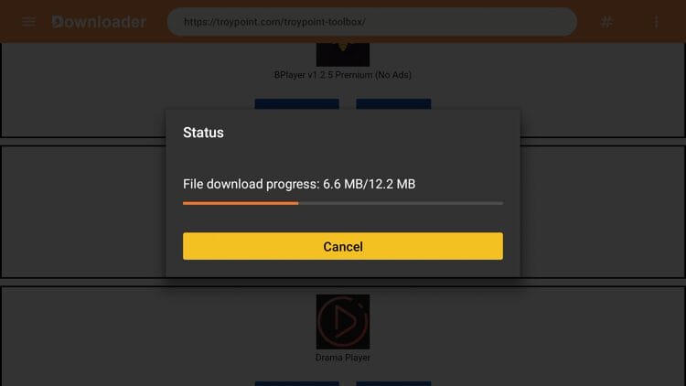 Wait a few seconds for the APK file to install.