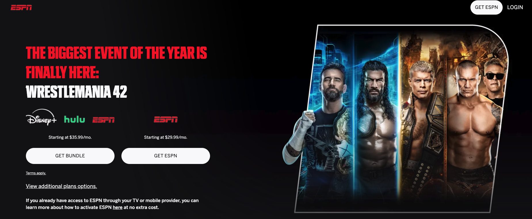 How to Stream Wrestlemania 42 ESPN Unlimited