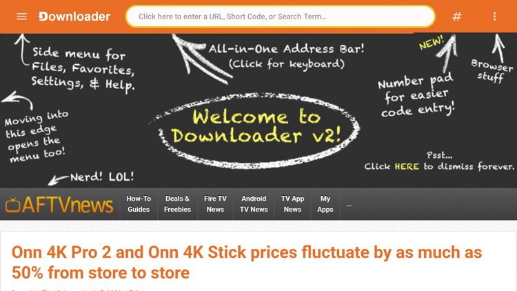 Then launch Downloader and click the search bar on top.