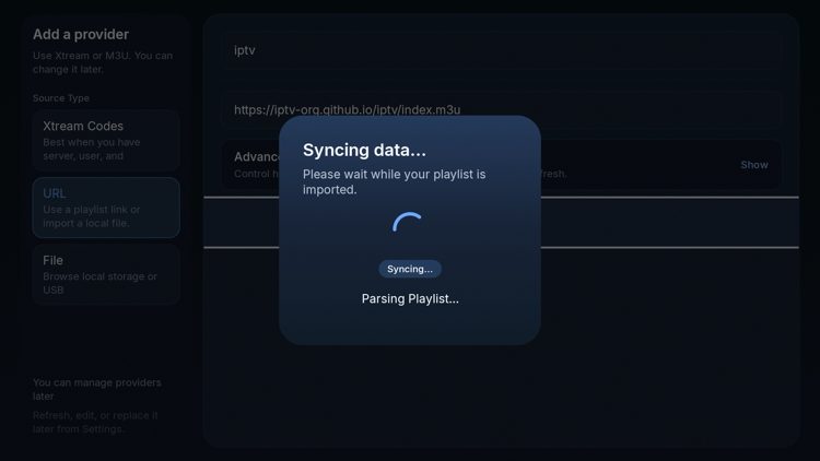 Wait a few seconds for your playlist data to import into StreamVault.