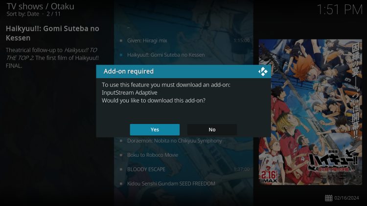 click yes if prompted