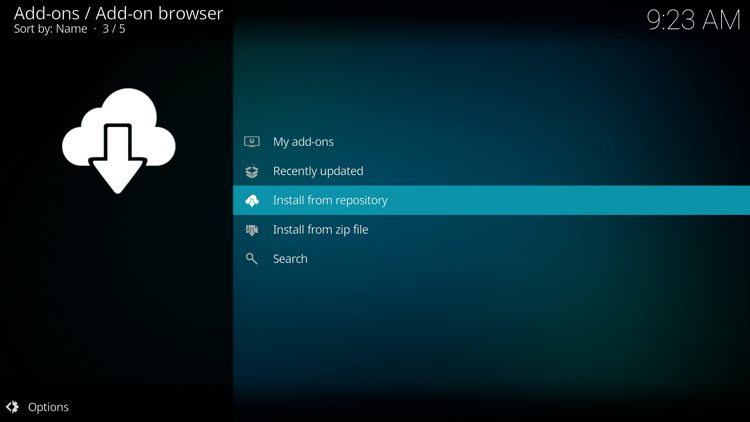 Choose install from repository.
