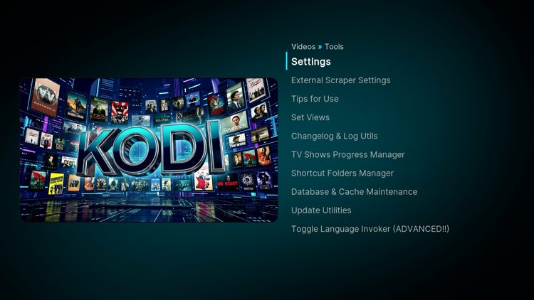 Then click Settings.