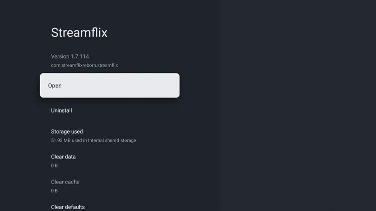 After you're connected to a VPN, open Streamflix.