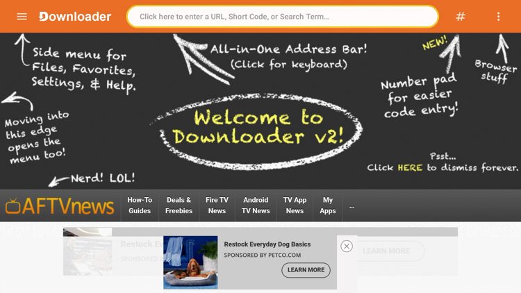 Launch Downloader and click the search bar on top.