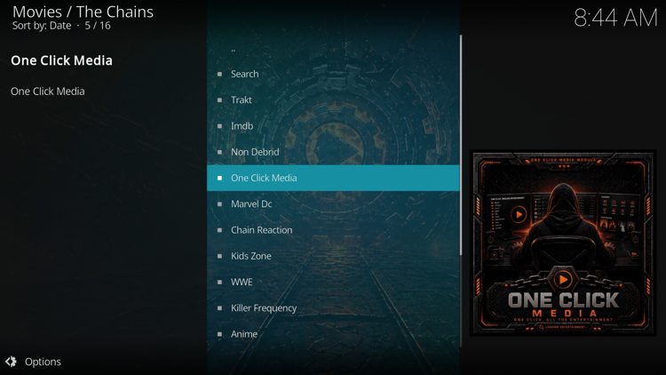 The Chains Add-on Categories