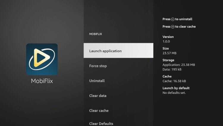 Then locate the MobiFlix app from your home screen or Applications menu and launch it.