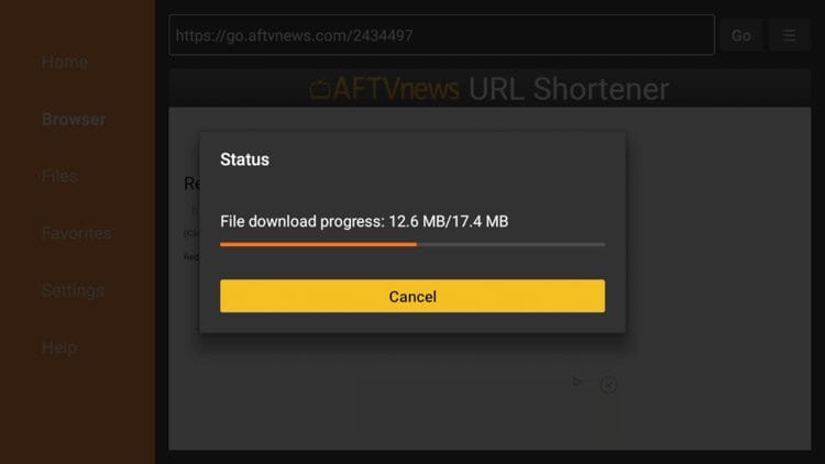 Wait for the file to download.