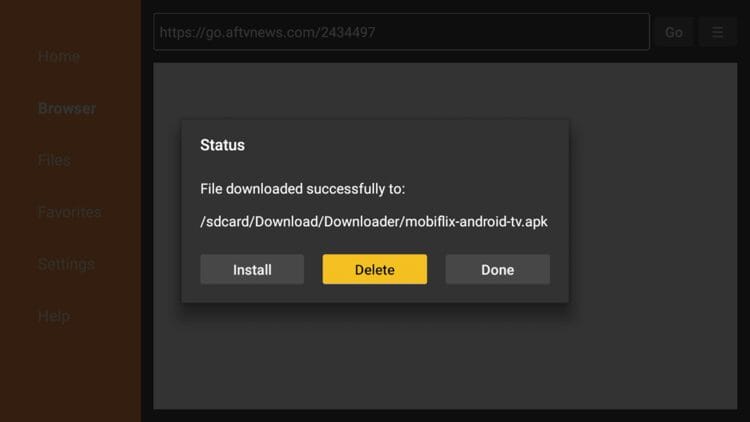 Delete the installation file.