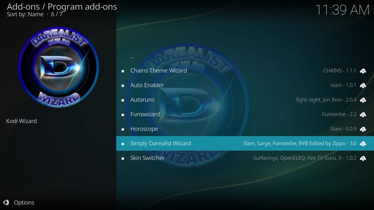 Click Simply Darelist Wizard.