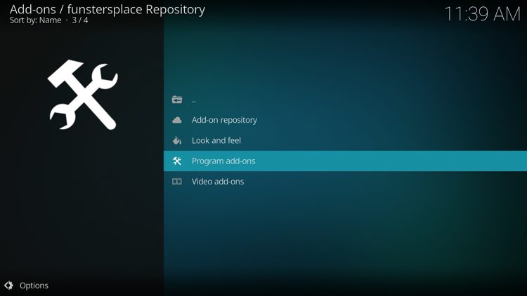 Now, click Program add-ons.