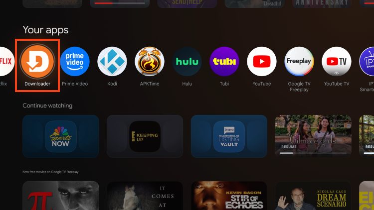 launch downloader to install debrify