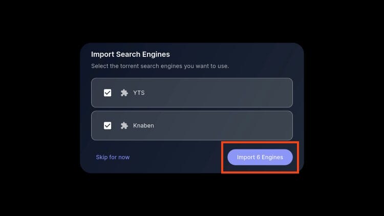 import search engines