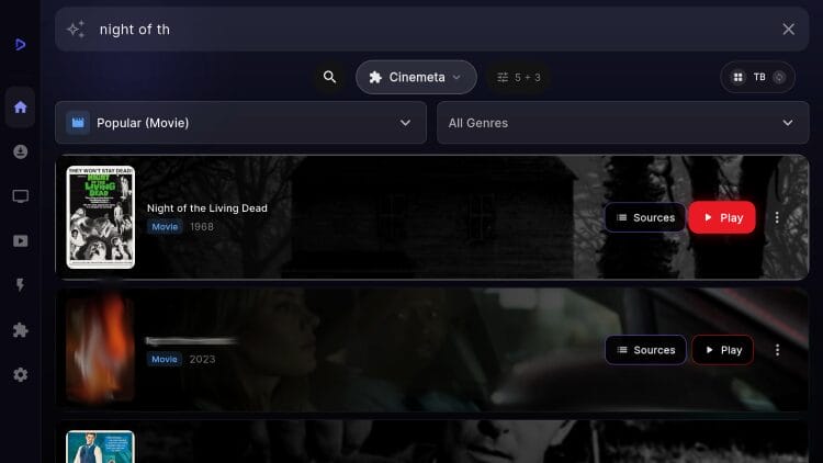choose play or sources